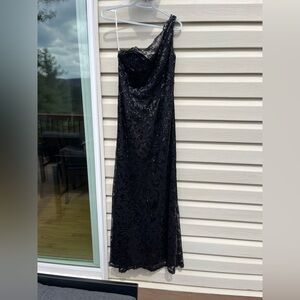 Jade Couture One Shoulder Black Sequins Dress size 4 bin5
